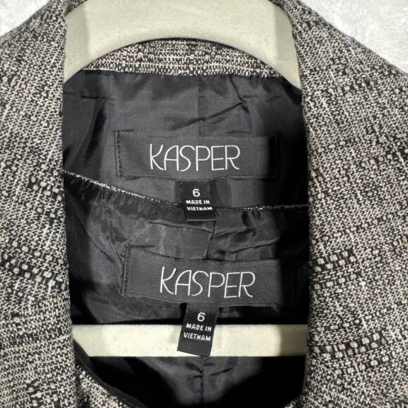 Vintage Tweed Kasper Suit Sheath Pencil Dress Jacket 6 - Picture 4 of 4